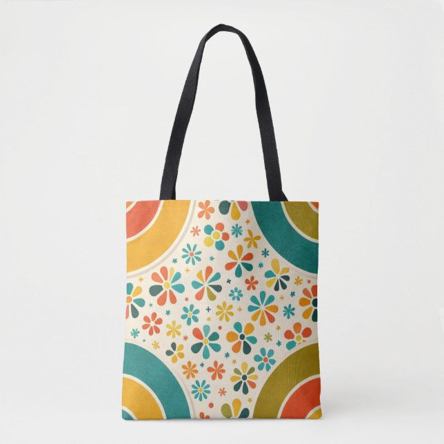 Cornerstone Blossom Mid‑Century Tote Bag (Front)