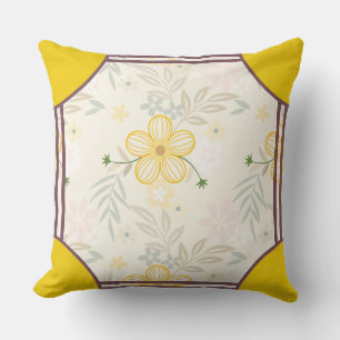 Cornerstone Blossom Olive Throw Pillow