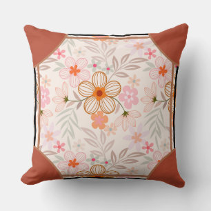 Cornerstone Blossom Orange Throw Pillow