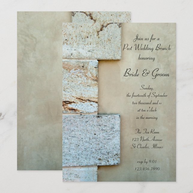 Cornerstones Post Mariage Brunch Invitation (Devant / Derrière)