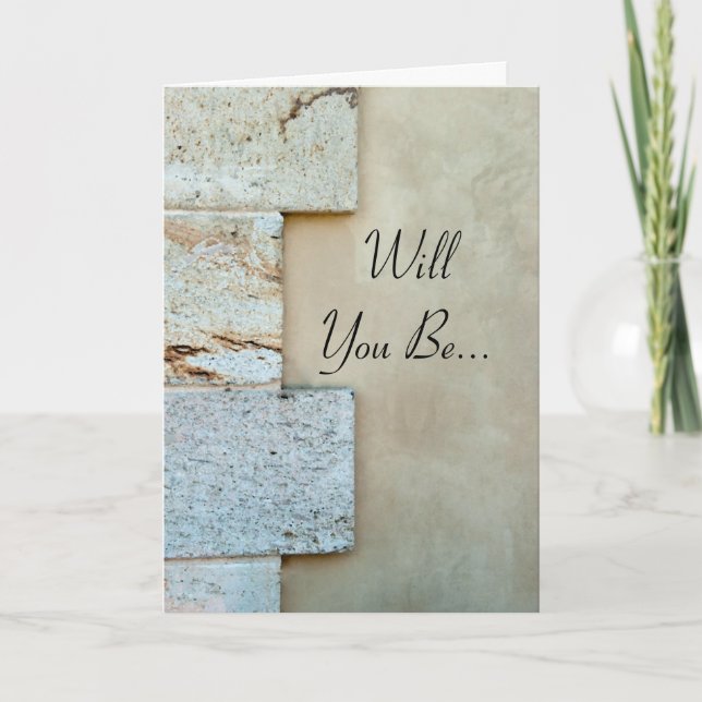 Cornerstones Will You Be My Groomsman Card (Front)