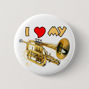 Cornet Love 2 Inch Round Button
