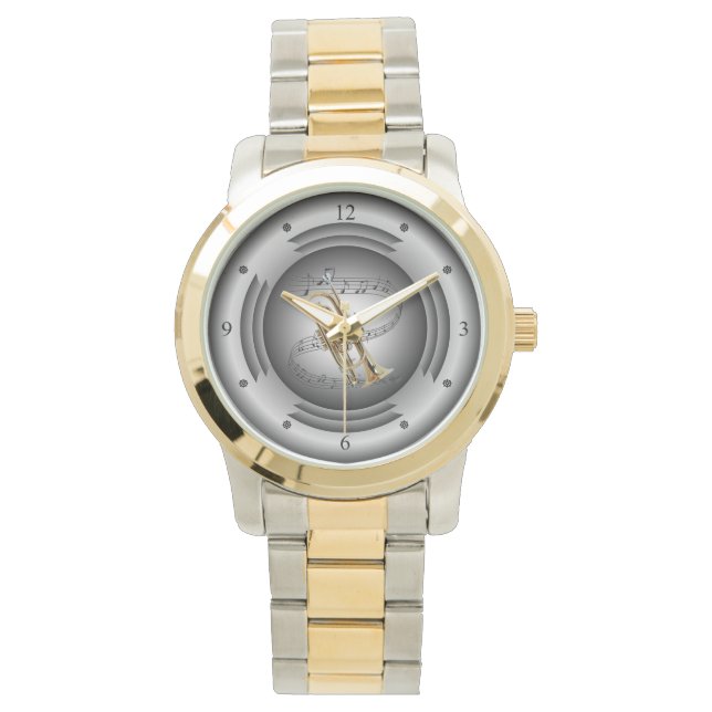 Cornet ~ Musical Scroll ~ Silver Speaker ~ A Great Watch (Front)