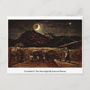 Cornfield In The Moonlight By Samuel Palmer Postcard