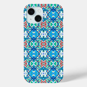 Cornflower Balanced Harmony Colours Abstract Lines iPhone 15 Case