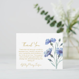 Cornflower | Bereavement Thank You Card