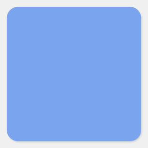Cornflower Blue 6495ED Colour, Option to Add Image Square Sticker