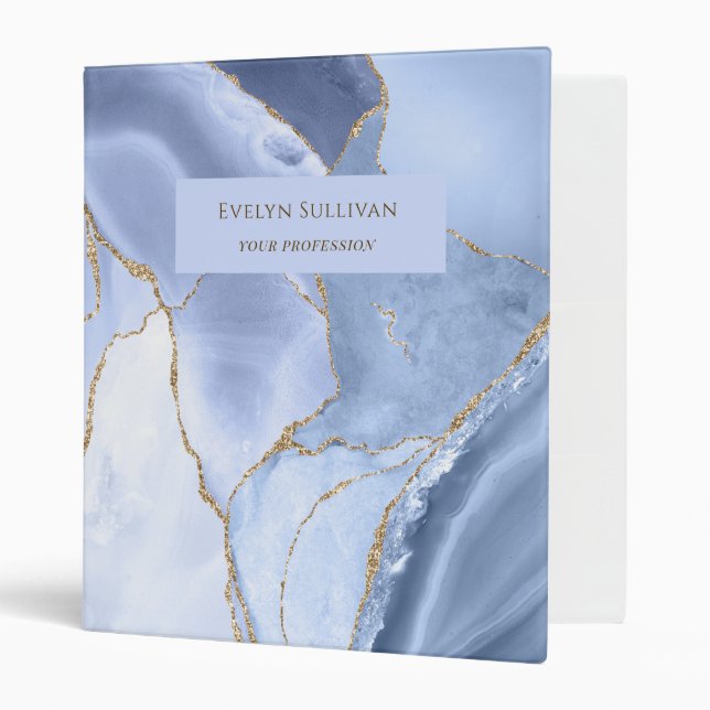 Cornflower Blue Agate Binder (Front/Inside)