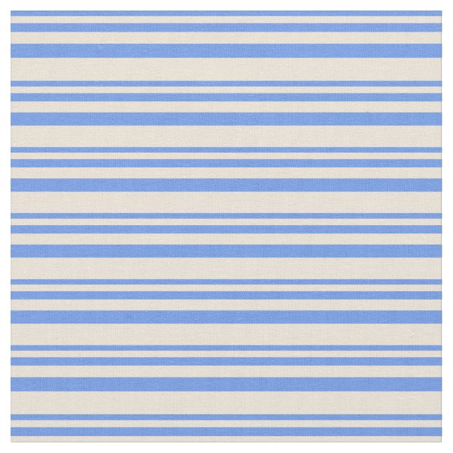 Cornflower Blue and Bisque Coloured Pattern Fabric (Close Up)