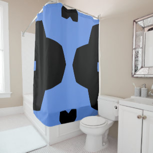 Cornflower Blue and Black Geometric