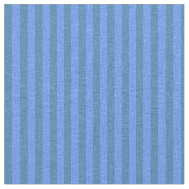 Cornflower Blue and Blue Coloured Lines Fabric (Close Up)