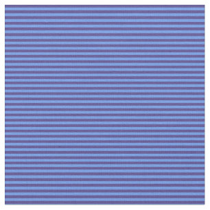 Cornflower Blue and Dark Slate Blue Stripes Fabric