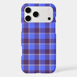 Cornflower Blue and Livid Brown Plaid iPhone Case