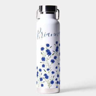 Cornflower Blue Botanical  Water Bottle