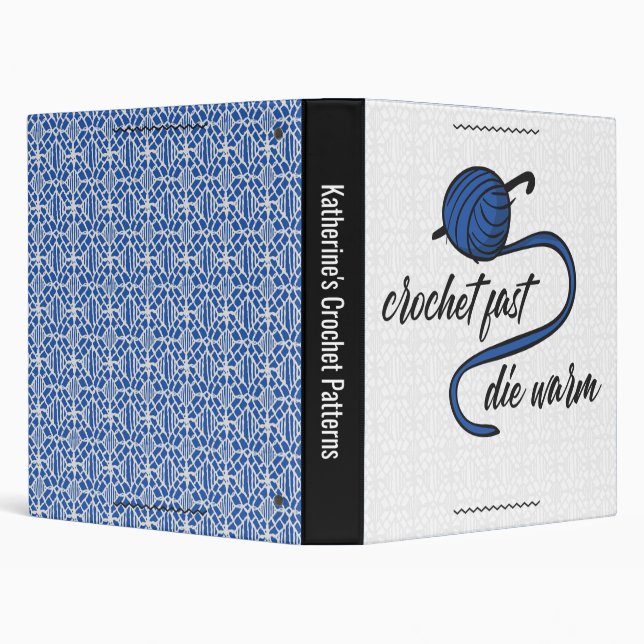 Cornflower Blue Crochet Fast, Die Warm Binder (Background)