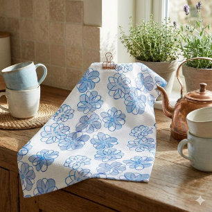Cornflower Blue Kitchen Towel
