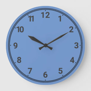 Cornflower blue large clock