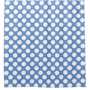 Cornflower Blue: Large white Polka Dot Pattern