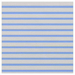 Cornflower Blue & Light Grey Coloured Pattern Fabric