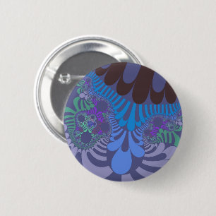 Cornflower Blue Mod 2 Inch Round Button