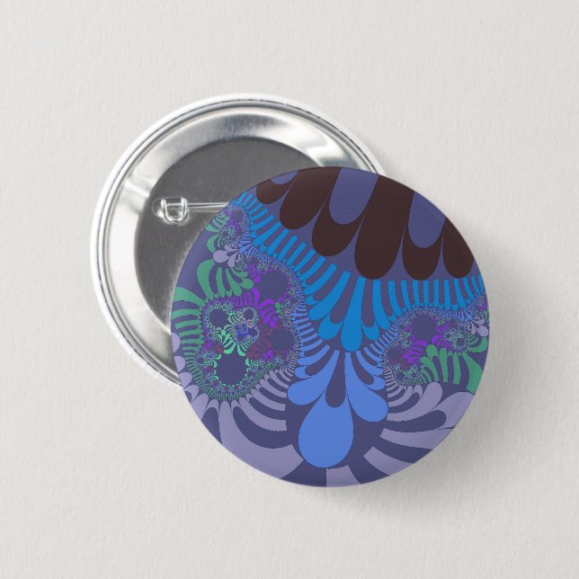 Cornflower Blue Mod 2 Inch Round Button (Front & Back)