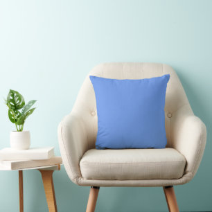 Cornflower Blue Modern Throw Pillow – 16” Square