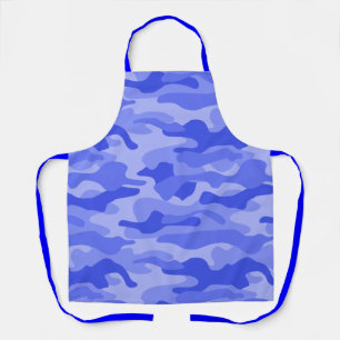 Cornflower Blue Monocolor Camo Apron