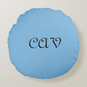Cornflower Blue  Round Pillow