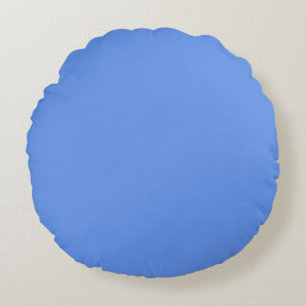 Cornflower Blue Round Pillow