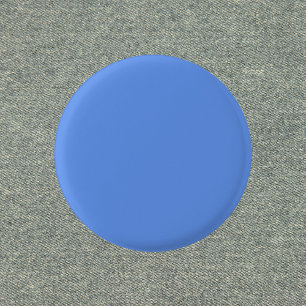 Cornflower Blue Solid Colour 1 Inch Round Button