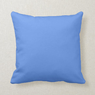 Cornflower Blue Solid Colour Background Throw Pillow