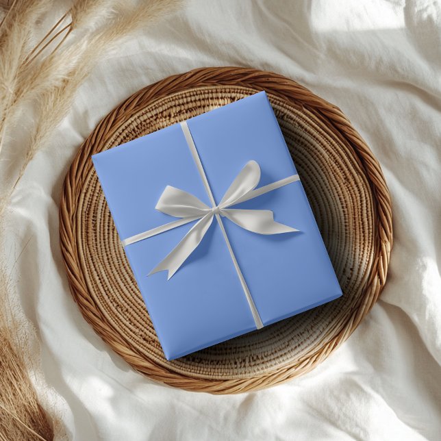 Cornflower Blue Solid Colour | Classic | Elegant Wrapping Paper (Creator Uploaded)