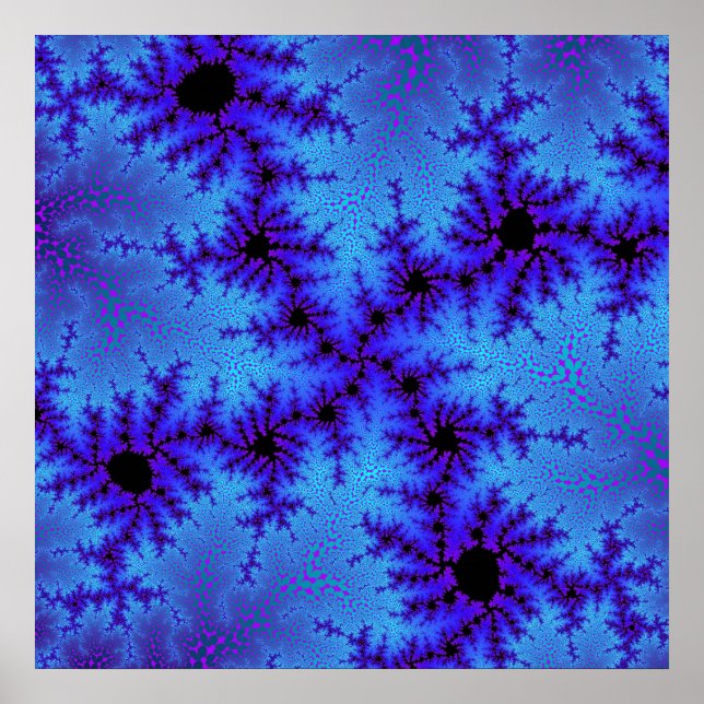 Cornflower Blue Speckle Poster (Front)