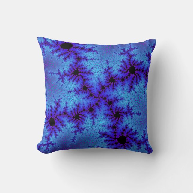 Cornflower Blue Speckle Throw Pillow (Front)