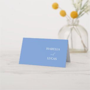 Cornflower Blue Wedding Place Card