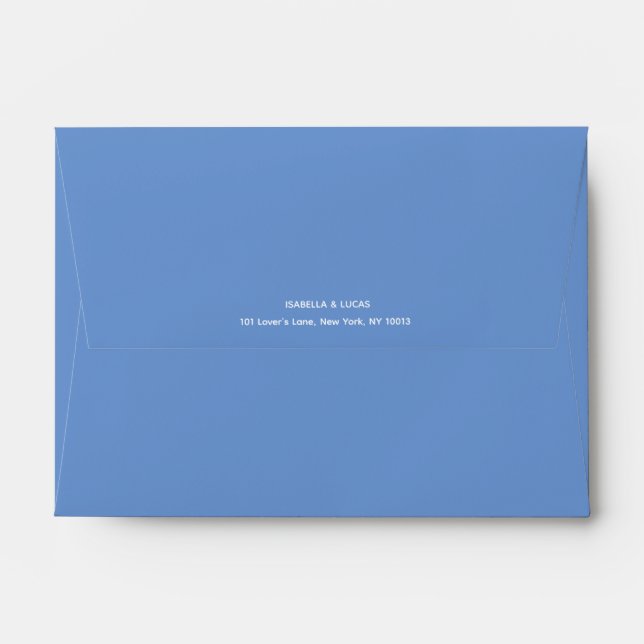 Cornflower Blue Wedding Square Envelope (Back (Top Flap))