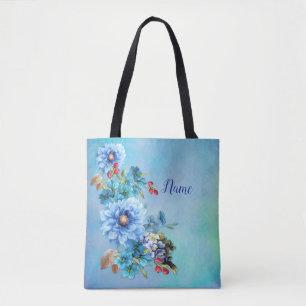 Cornflower Blues in Watercolor Tote Bag