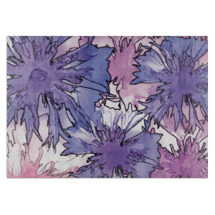 Cornflower Collage Cutting Board
