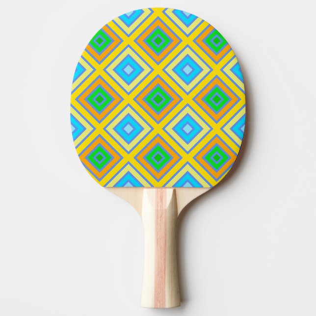 Cornflower Harmonious Colours Angled Line Art  Ping Pong Paddle (Front)