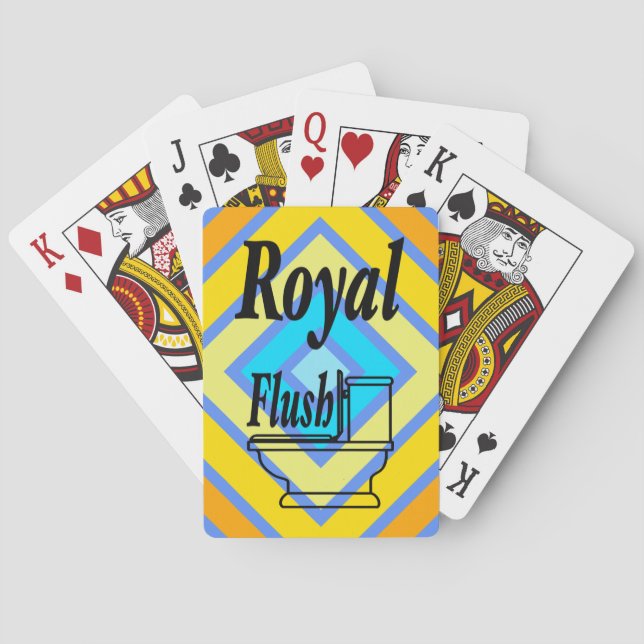 Cornflower Harmonious Colours Angled Line Art  Playing Cards (Back)