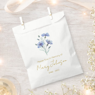 Cornflower Simple Seed packet Funeral Favour Bag