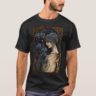 Cornflowers And Gold - Art Nouveau T-Shirt