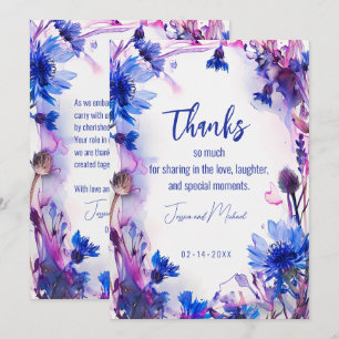 💍Cornflowers and Lavender Bliss Thank You Card