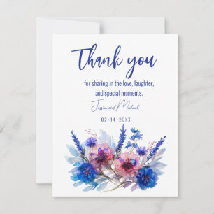 💍 Cornflowers and Lavender Bliss Thank You Card