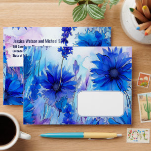 💍 Cornflowers and Lavender Elegance Envelope