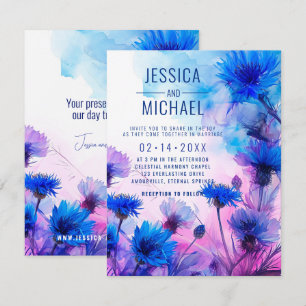 💍 Cornflowers and Lavender Elegance Invitation