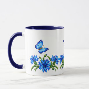 Cornflowers & Butterflies Mug
