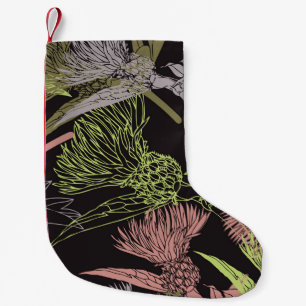 Cornflowers colorful patternpattern,flower,green,d small christmas stocking