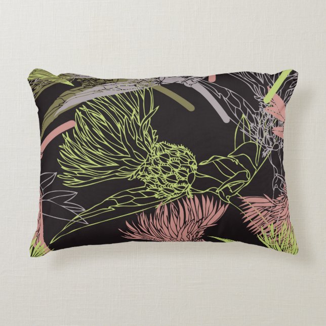 Cornflowers colourful patternpattern,flower,green, accent pillow (Front)