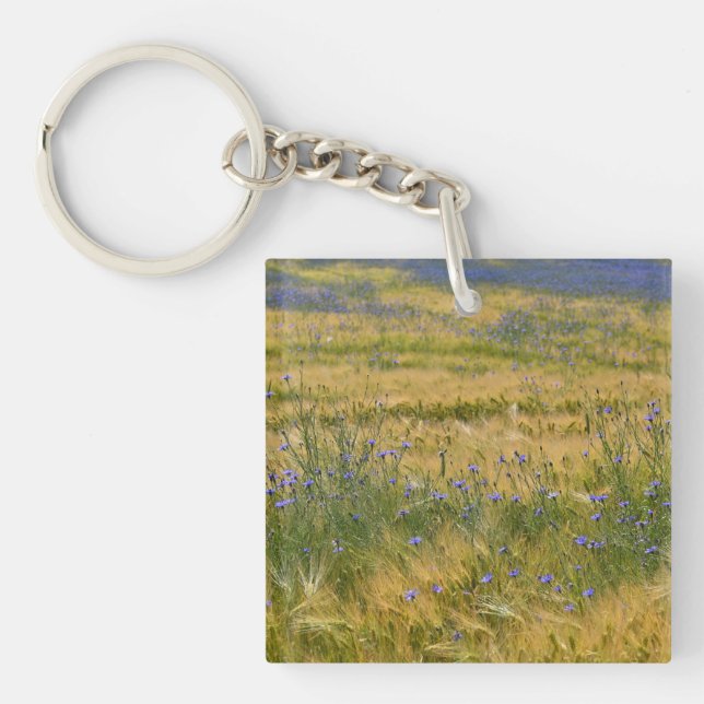 Cornflowers Field      Keychain (Front)